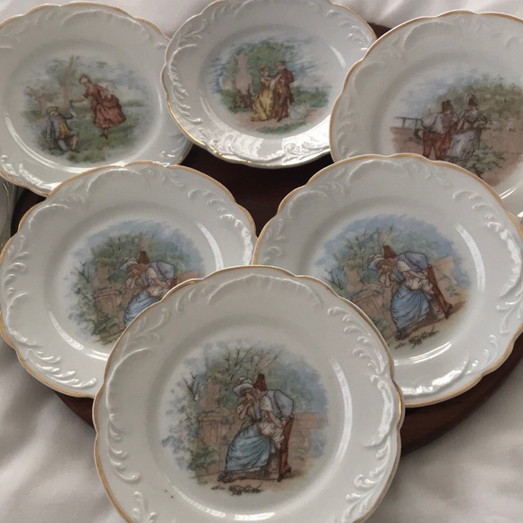 Porcelain German dessert dishes. Set of 6 - Picture 7 of 7